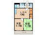 キャステル行橋 2LDKの間取り