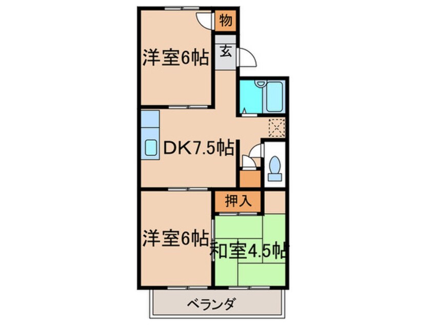 間取図 グリ－ンハイツ花房