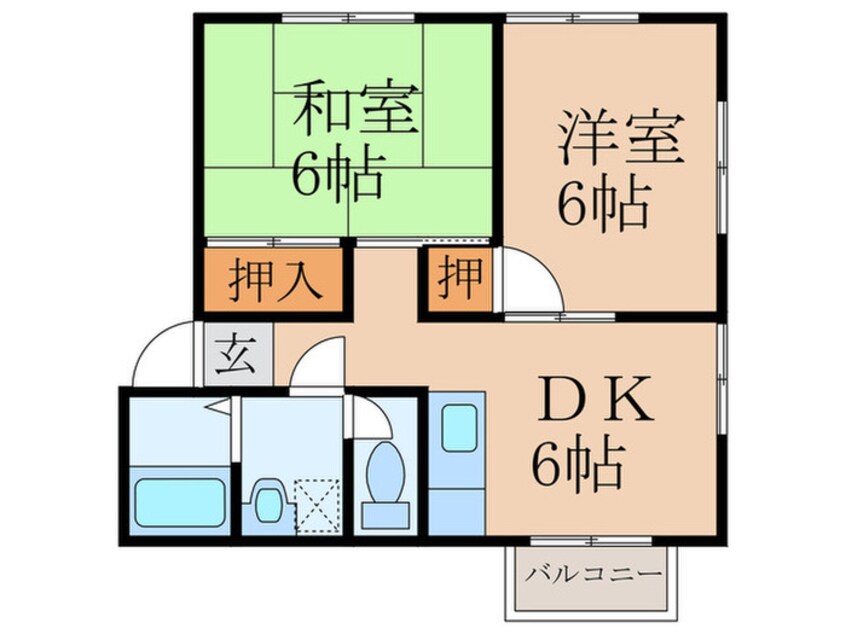 間取図 花瀬コーポⅡ