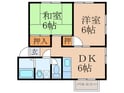 花瀬コーポⅡの間取図