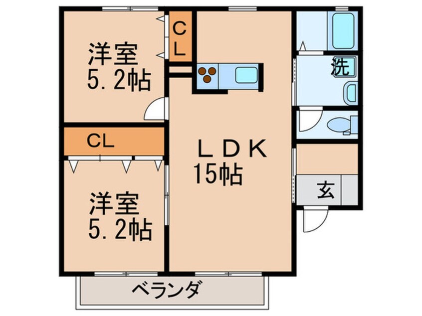 間取図 アンソレイユコ－ポイオン