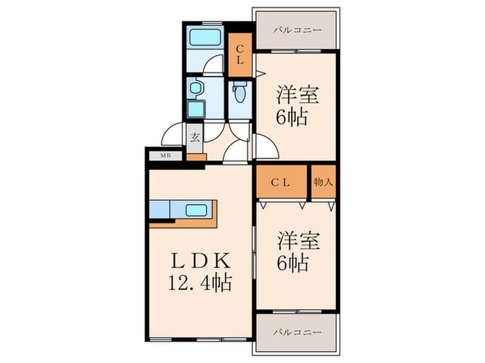 間取り図 エスベランサ南小倉