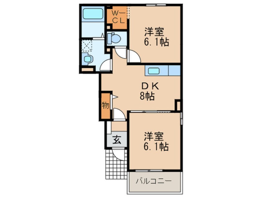 間取図 フィオーレⅢ弐番館