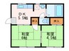金比羅ハイツ 2DKの間取り