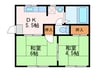 金比羅ハイツ 2DKの間取り