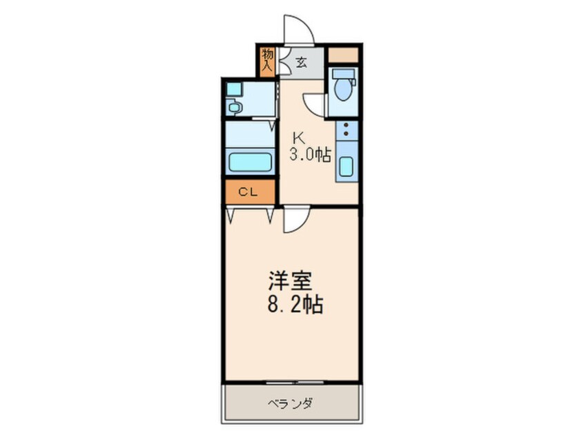 間取図 MDIﾌﾟﾛｽｺﾙﾃﾞｨｱ黒崎駅前