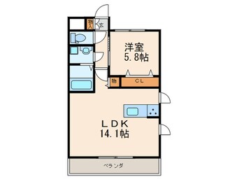 間取図 MDIﾌﾟﾛｽｺﾙﾃﾞｨｱ黒崎駅前