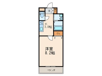 間取図 MDIﾌﾟﾛｽｺﾙﾃﾞｨｱ黒崎駅前
