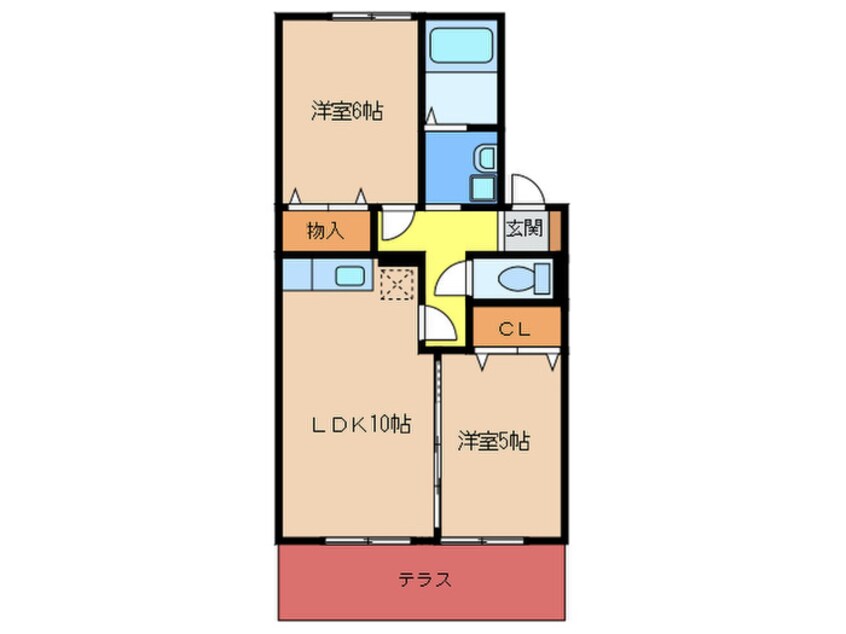 間取図 セジュ－ル南風