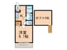 メゾン土井Ｂ 1Kの間取り