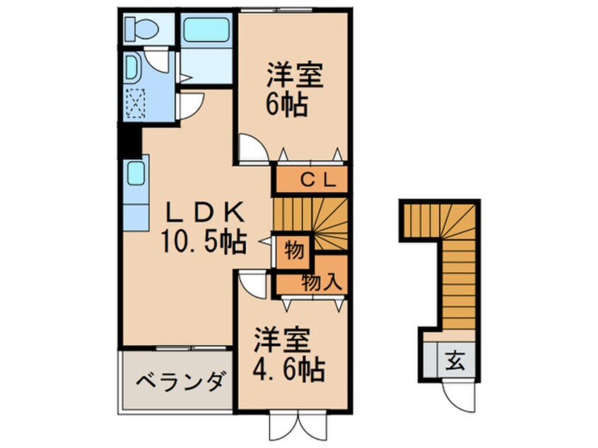 間取図 ｼｬﾙﾏﾝＫー２