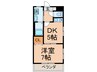 ハイツたちばな 1DKの間取り
