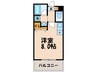 ラインビュ－大丸 1Rの間取り