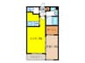 SUNNY　CREST　NISHIJIN 1DKの間取り