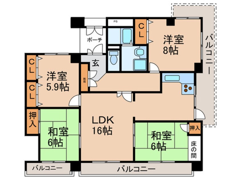 間取図 ＴＦグランド シャルマン