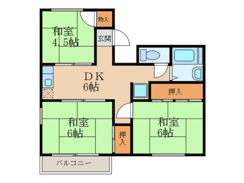 間取図 コ－ポ嶋田