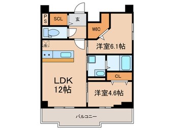 間取図 Pisces東比恵