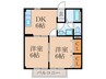 エスポワール築城Ａ 2DKの間取り