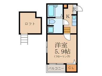 間取図 ベネフィスタウン六本松５