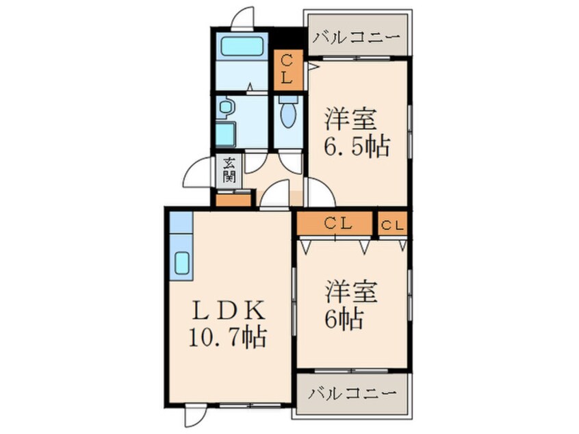 間取図 プレステ－ジ長尾