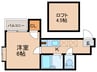 ピュア博多東弐番館 1Kの間取り