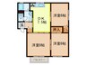 アベニュ－西尾　Ａ棟 3DKの間取り