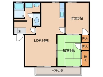 間取図 ﾒｲﾌﾟﾙﾊｲﾂ