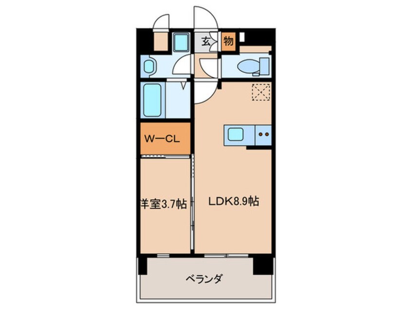 間取図 ネストピア福岡空港駅前（204）