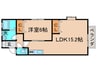 プレナス 05　B棟 1LDKの間取り