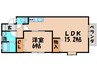 プレナス 05　B棟 1LDKの間取り