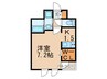 エンクレスト博多GATE（603） 1Kの間取り