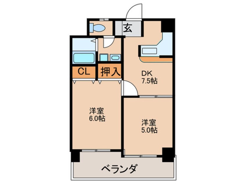 間取図 ニッセイ・ディーセント小笹