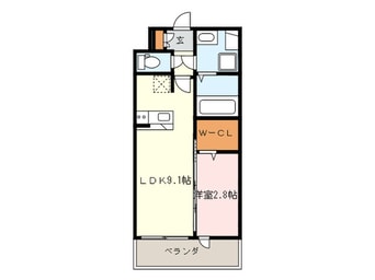 間取図 ｸﾞﾗﾝﾌｫｰﾚ博多駅ﾌﾟﾚﾐｱ（303）