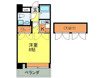 間取図 ｴｽﾃｰﾄﾓｱ平尾ﾊﾟｰｼﾞｭ