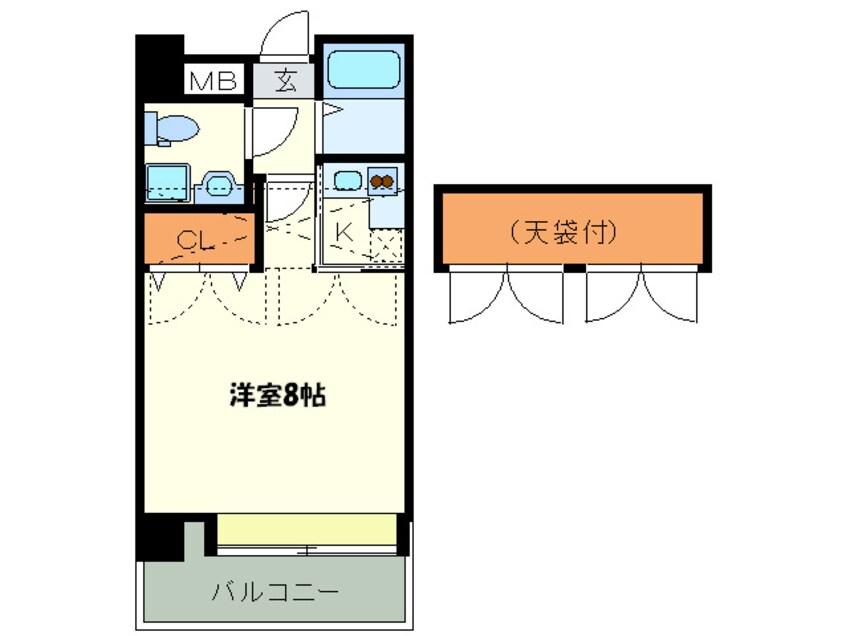 間取図 ｴｽﾃｰﾄﾓｱ平尾ﾊﾟｰｼﾞｭ