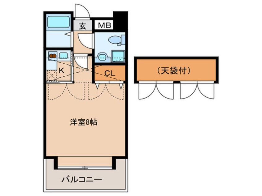 間取図 ｴｽﾃｰﾄﾓｱ平尾ﾊﾟｰｼﾞｭ