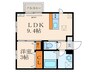 トレゾール城野 1LDKの間取り
