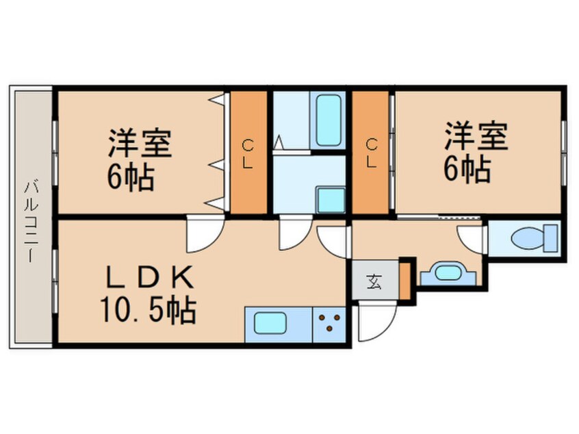 間取図 ビューコーポ牧山