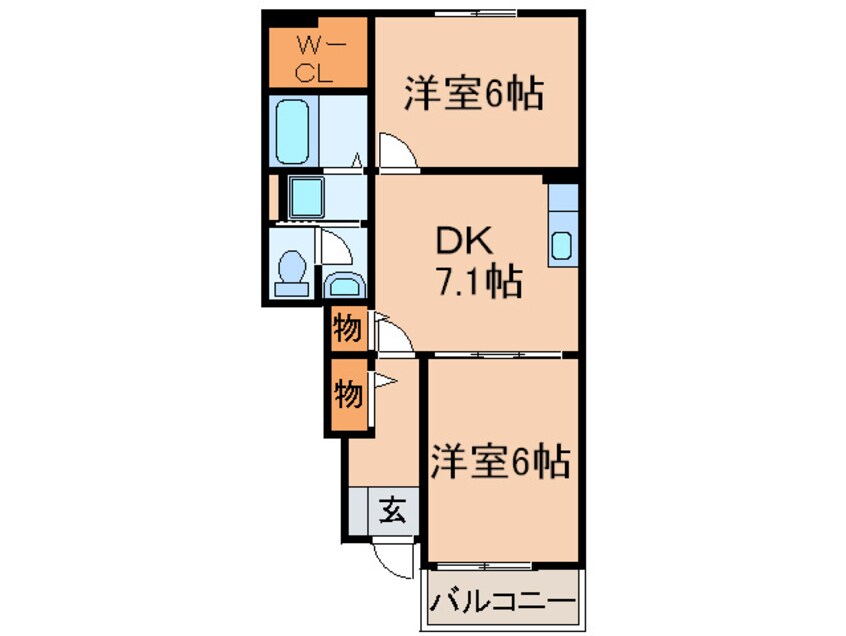 間取図 ベル　コリーヌ　Ａ