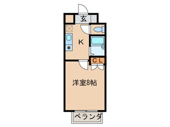 間取図 クレール穴生