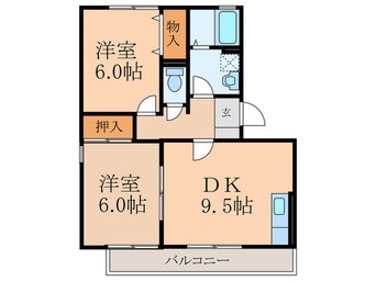 間取図 メルベーユ前田Ⅱ