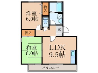 間取図 メルベーユ前田Ⅱ