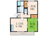 メルベーユ前田Ⅱ 2LDKの間取り