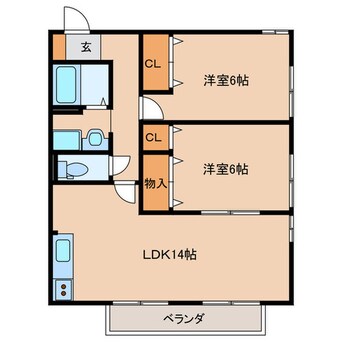 間取図 グランパルクＤ