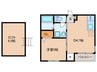 グランディール箱崎 1DKの間取り