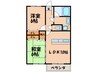 ルネッサンス長住 2LDKの間取り