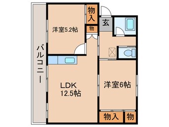 間取図 ヴィラナリー中間Ⅱ　2号棟