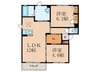 シャ－メゾン西泉Ｂ棟 2LDKの間取り