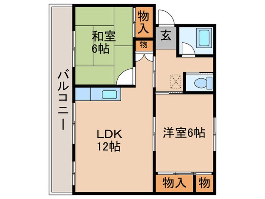 間取図 ヴィラナリー中間Ⅱ　1号棟