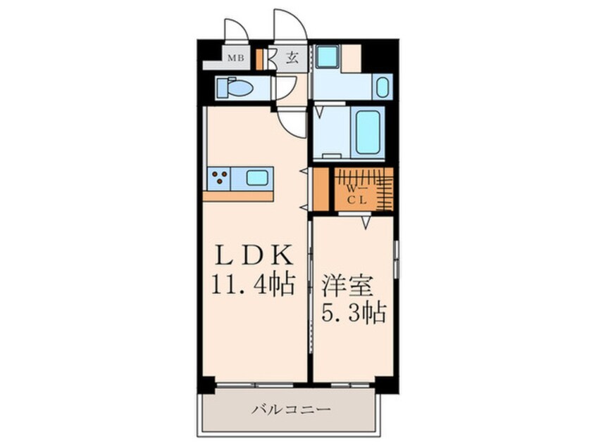 間取図 サンビーム三萩野駅前